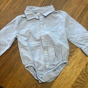Janie and Jack Light Blue Baby Shirt